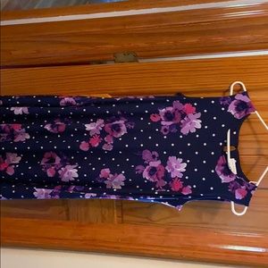 Susan graver liquid knit floral/polka dot sundress